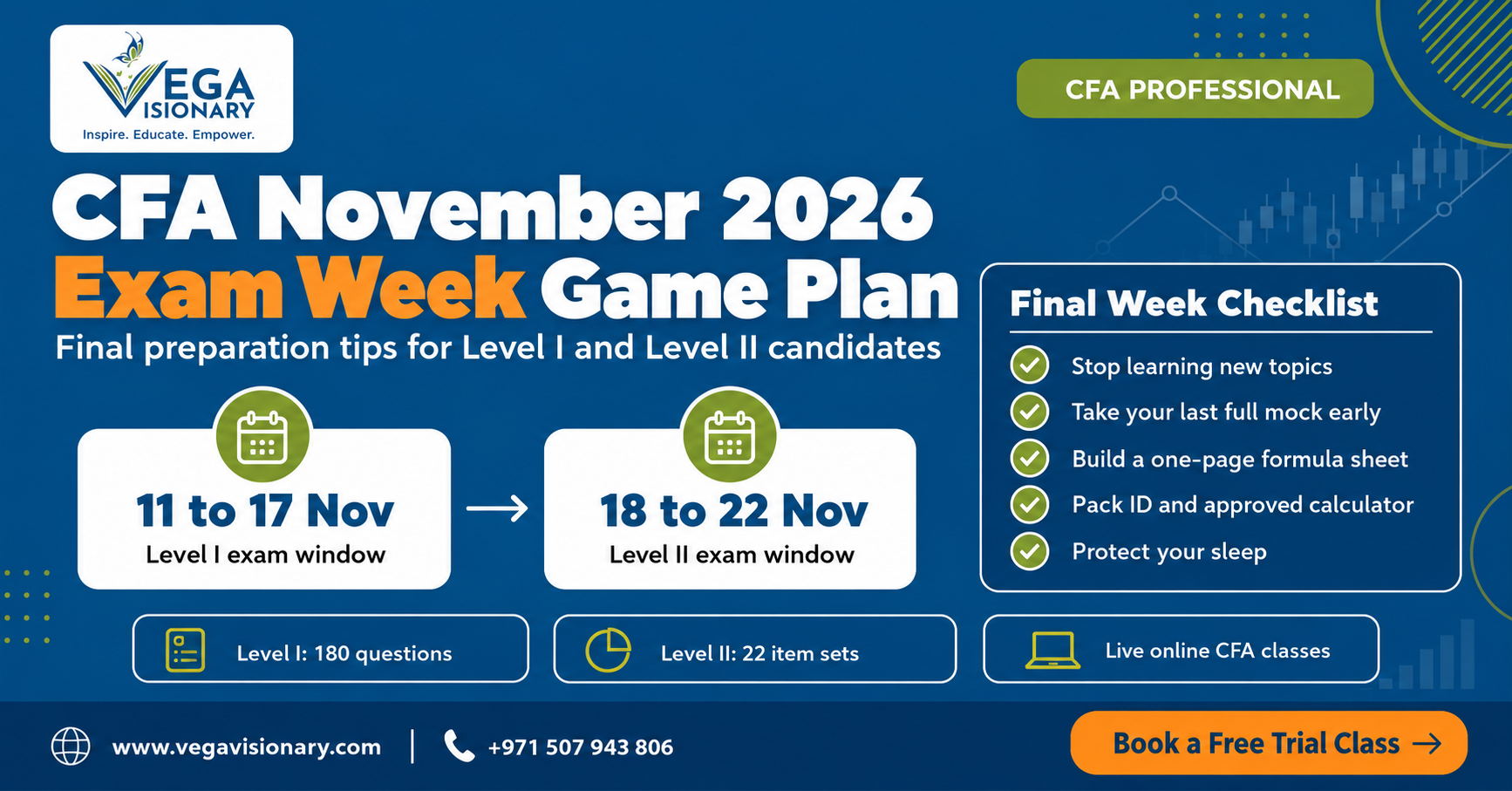 CFA November Exam Week 2026: Final Preparation Tips for Level I & II Candidates